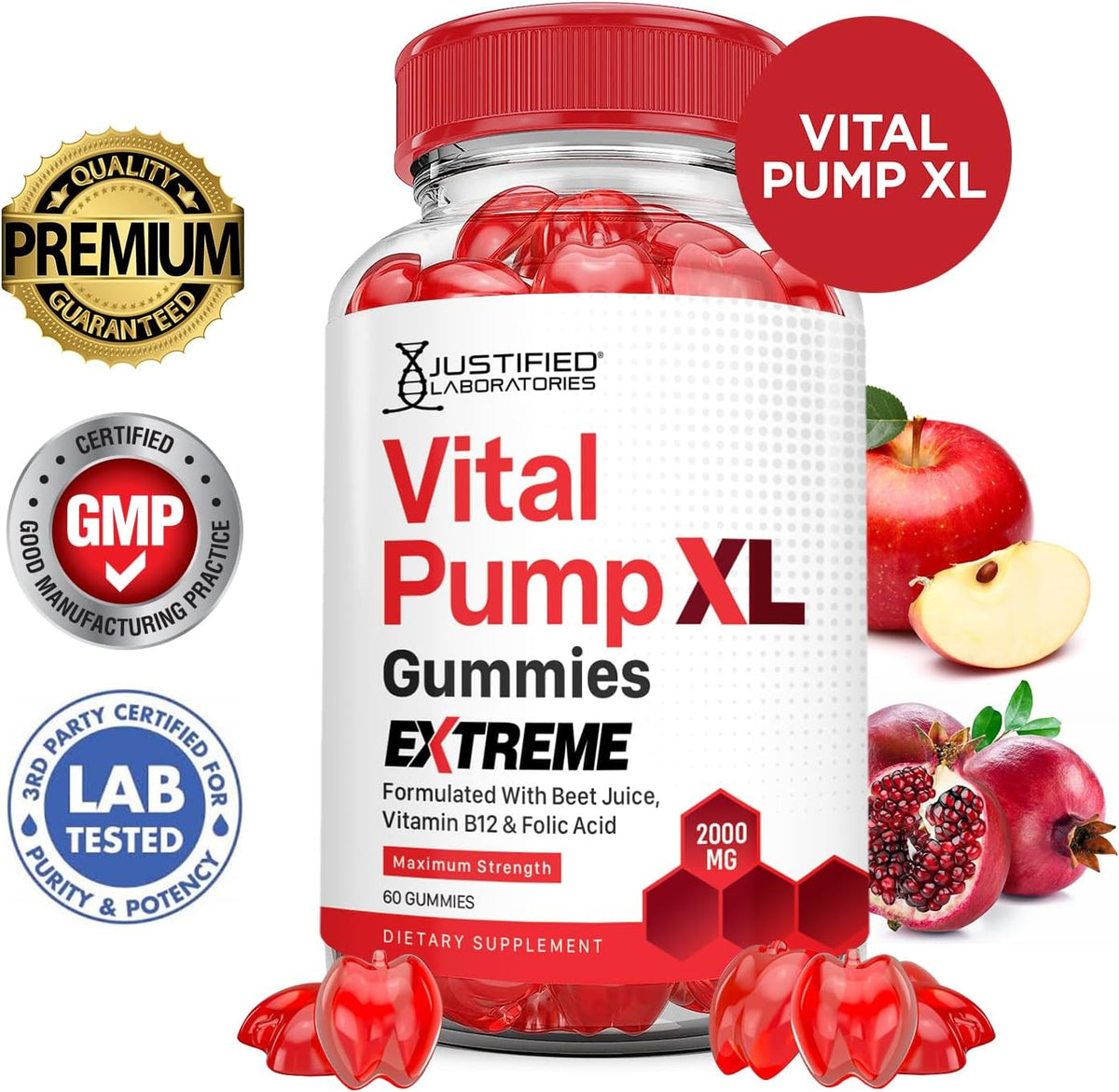 Justified Laboratories Vital Pump XL Extreme – Beetroot Juice Powder: A natural source of nitrates and – Image 2