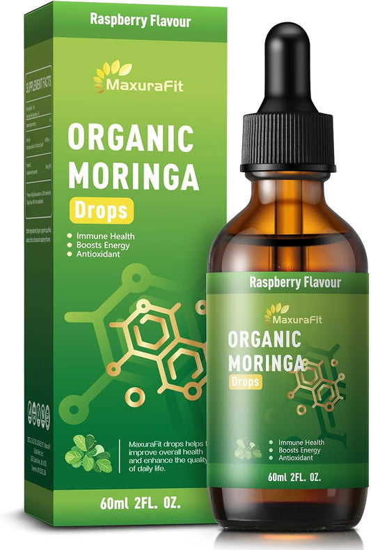 Moringa Leaf Drops with Vitamin C, Moringa Oleifera Extract Liquid Drops for Immunity Support, Antioxidant, Overall Health & – Image 1