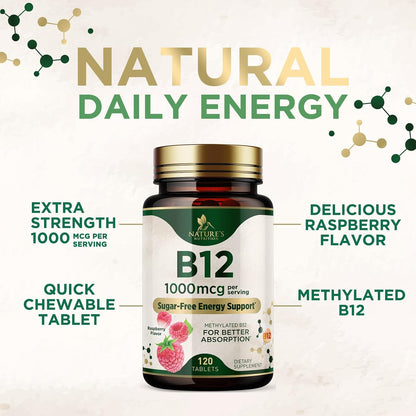 Nature's Nutrition Vitamin B12 1000 mcg – Vegans and vegetarians: Since B12 is mostly found in animal foods, – Image 6