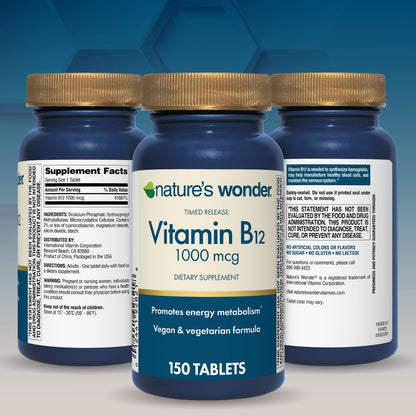 Nature's Wonder Vitamin B12 1000 mcg – Supports energy metabolism by helping convert food into cellular energy* – Image 9