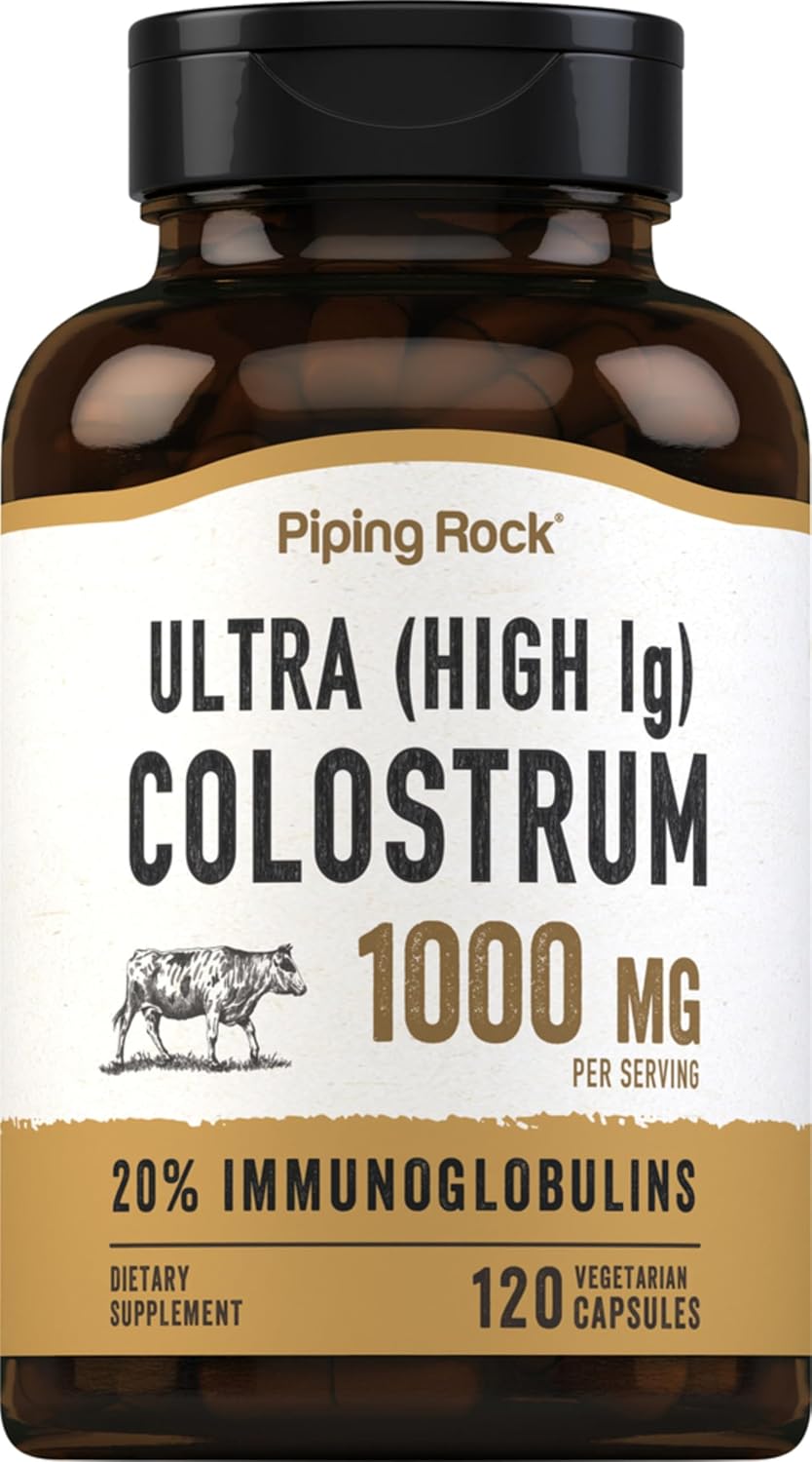 Piping Rock Colostrum Capsules 1000mg, 120 Quick-Release Capsules - görsel 1