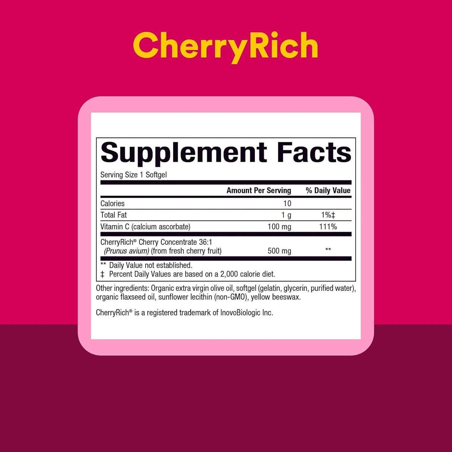 CherryRich by Natural Factors – Super Strength Cherry Concentrate, Antioxidant Support for Healthy Joints & Uric Acid Metabolism, 90 Soft-gels - görsel 4