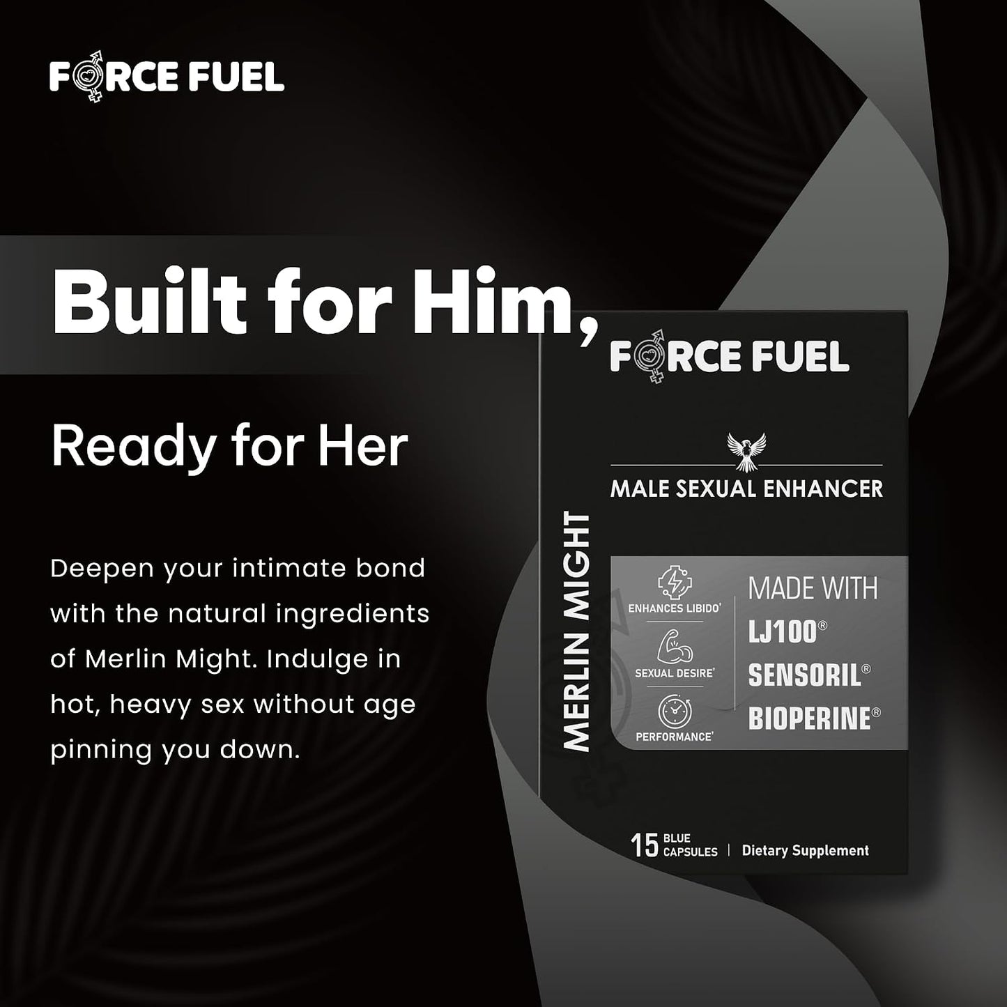 Merlin Might – Male Sex Pills for Better Stamina & Sensitivity – 15 Capsules - görsel 7