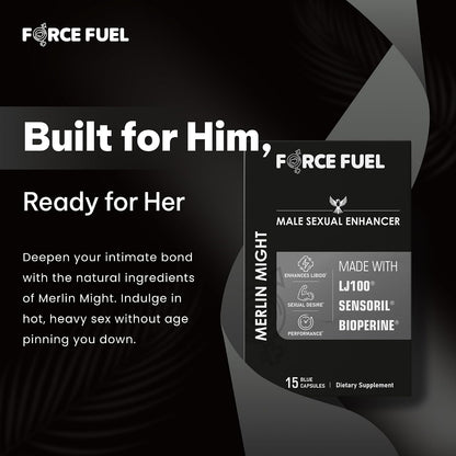 Merlin Might – Male Sex Pills for Better Stamina & Sensitivity – 15 Capsules