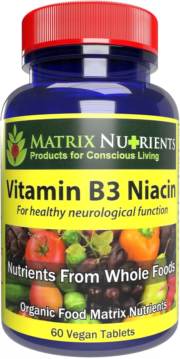 Vitamin B3 Niacin - Digestive, Heart and Immune Support! - 100% Organic - Also Improve Brain Function, Energy and Reduce – Image 1