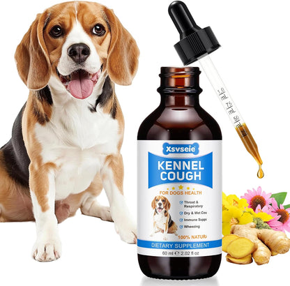 Kennel Cough Drops for Dogs – Natural Herbal Supplement for All Breeds & Sizes