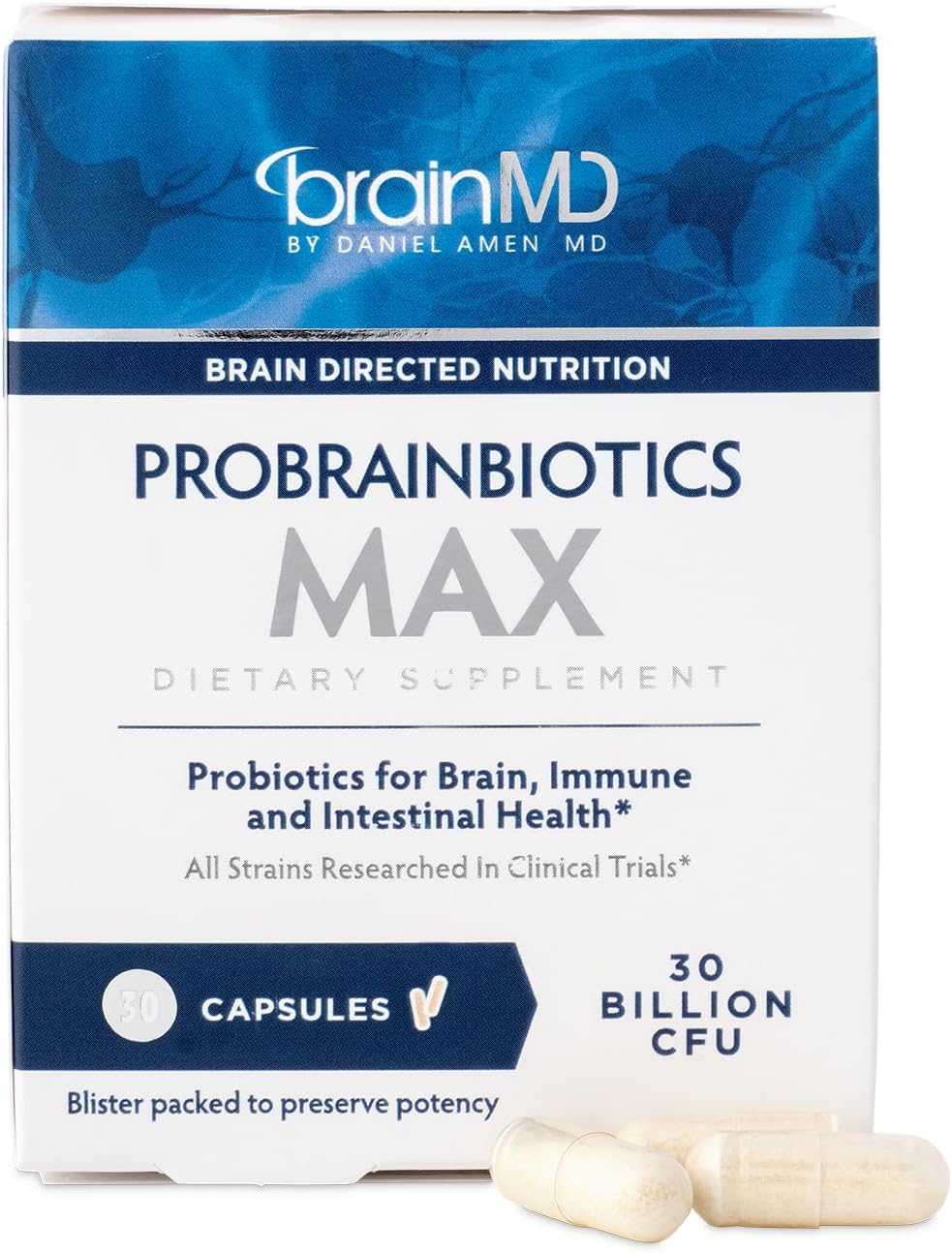 BRAINMD Dr. Amen ProBrainBiotics MAX - Probiotic for Brain, Gut & Immune Health - görsel 1