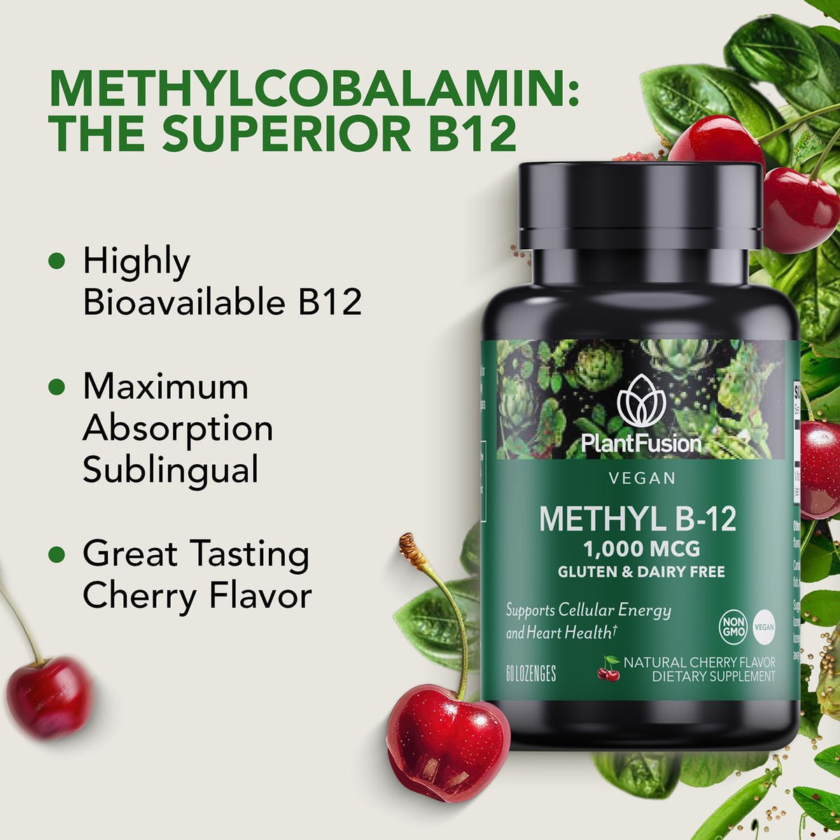 PlantFusion Vegan B12 Methyl 1000 mcg - – Vegan and vegetarian friendly – contains no animal products – Image 4