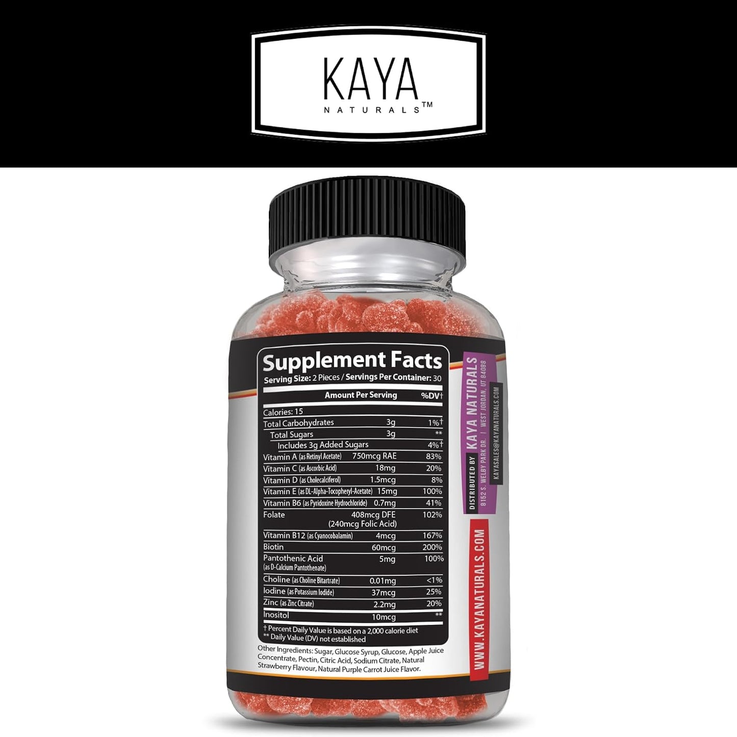 Kaya Naturals Adult Multi Vitamin Gummy, 60 Gummies - görsel 2
