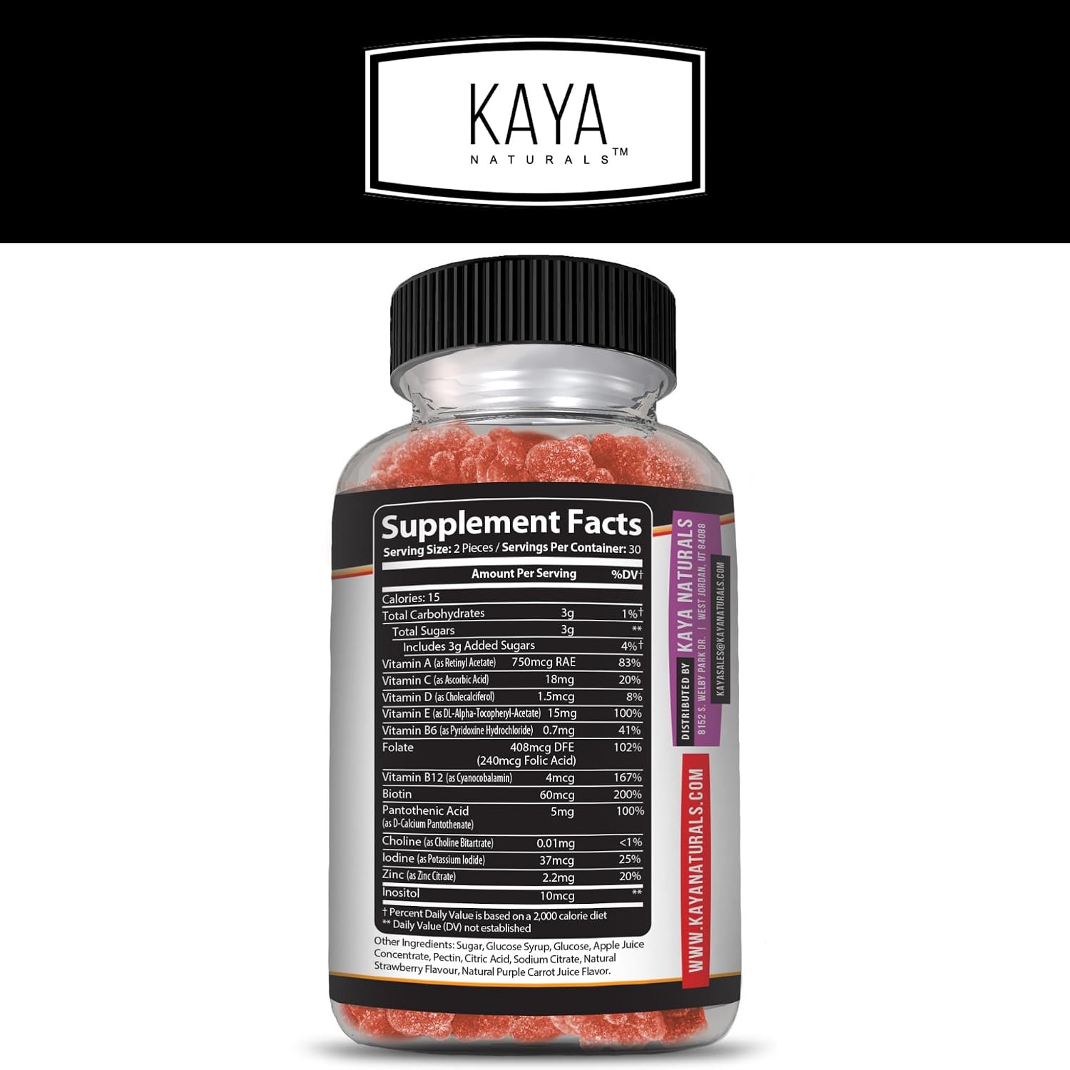 Kaya Naturals Adult Multi Vitamin Gummy, 60 Gummies - görsel 2