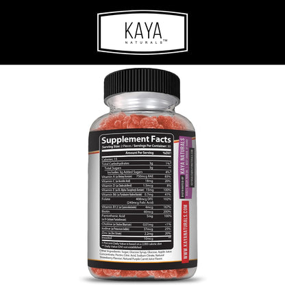 Kaya Naturals Adult Multi Vitamin Gummy, 60 Gummies