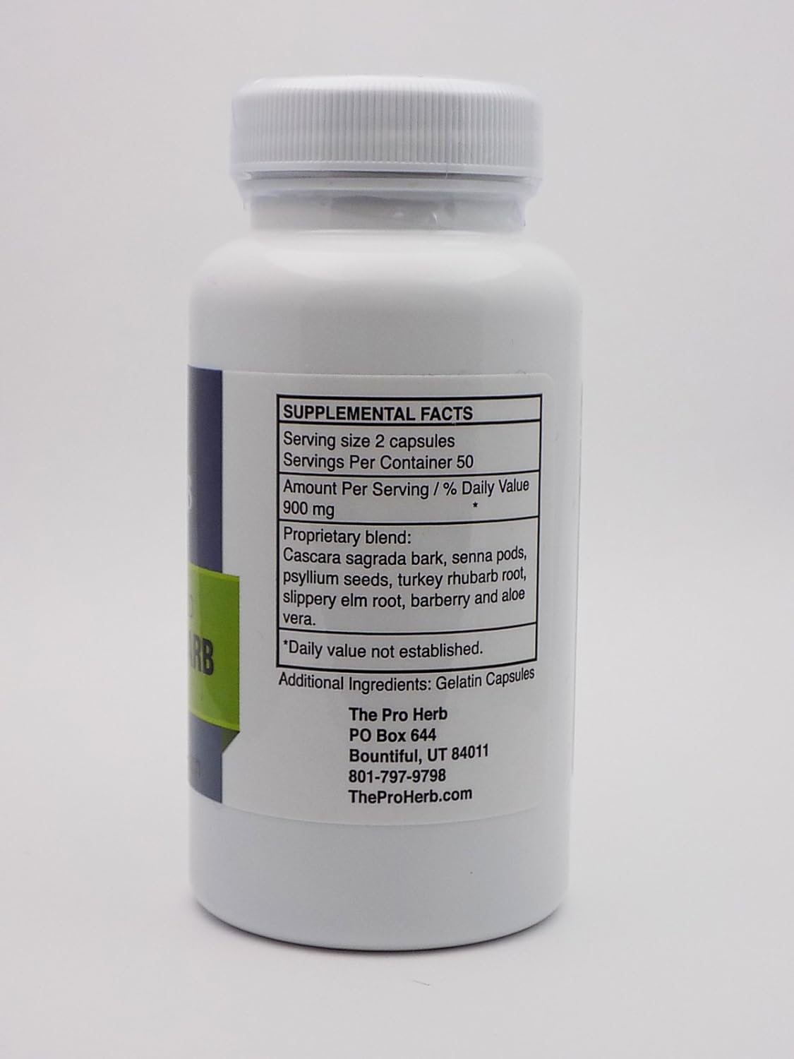 Pro Herb Turkey Rhubarb 450mg, 100 Capsules - görsel 2