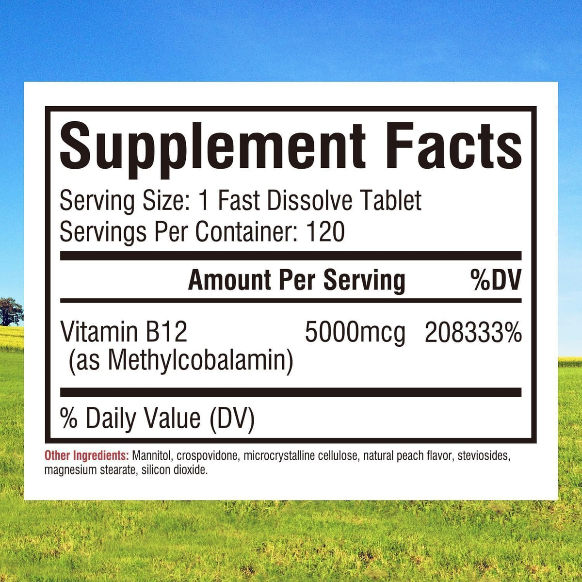 Innate Vitality Vitamin B12 5000mcg – Sublingual fast-dissolve tablets for rapid absorption – Image 2