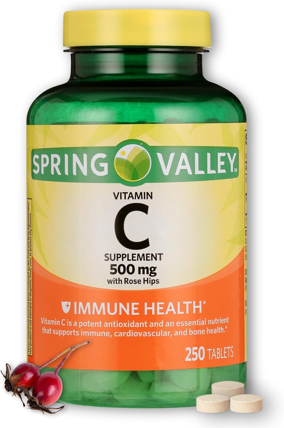 Vitamin C 500mg with Rose Hips, 250 Tablets - görsel 7