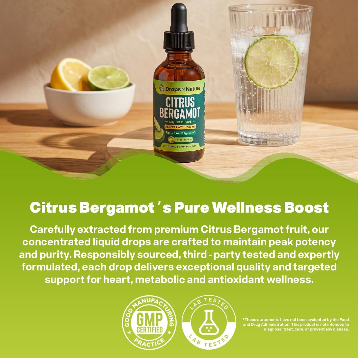Citrus Bergamot Extract 20:1 – Vegan, Non-GM, Gluten Free Liquid Supplement (Citrus, 60ml) - görsel 8