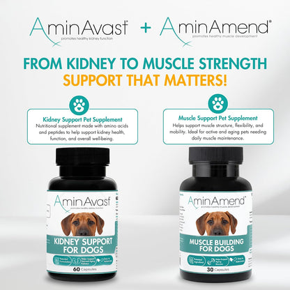 AminAmend Dog Muscle Supplement for Large Breeds – CaHMB & Vitamin D3 (30 Count) – Image 8