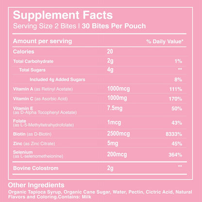 Pretty Thing Colostrum Bites for Women's – – Convenient Nutrition: Each bite packs 1 gram of colostrum along with – Image 6