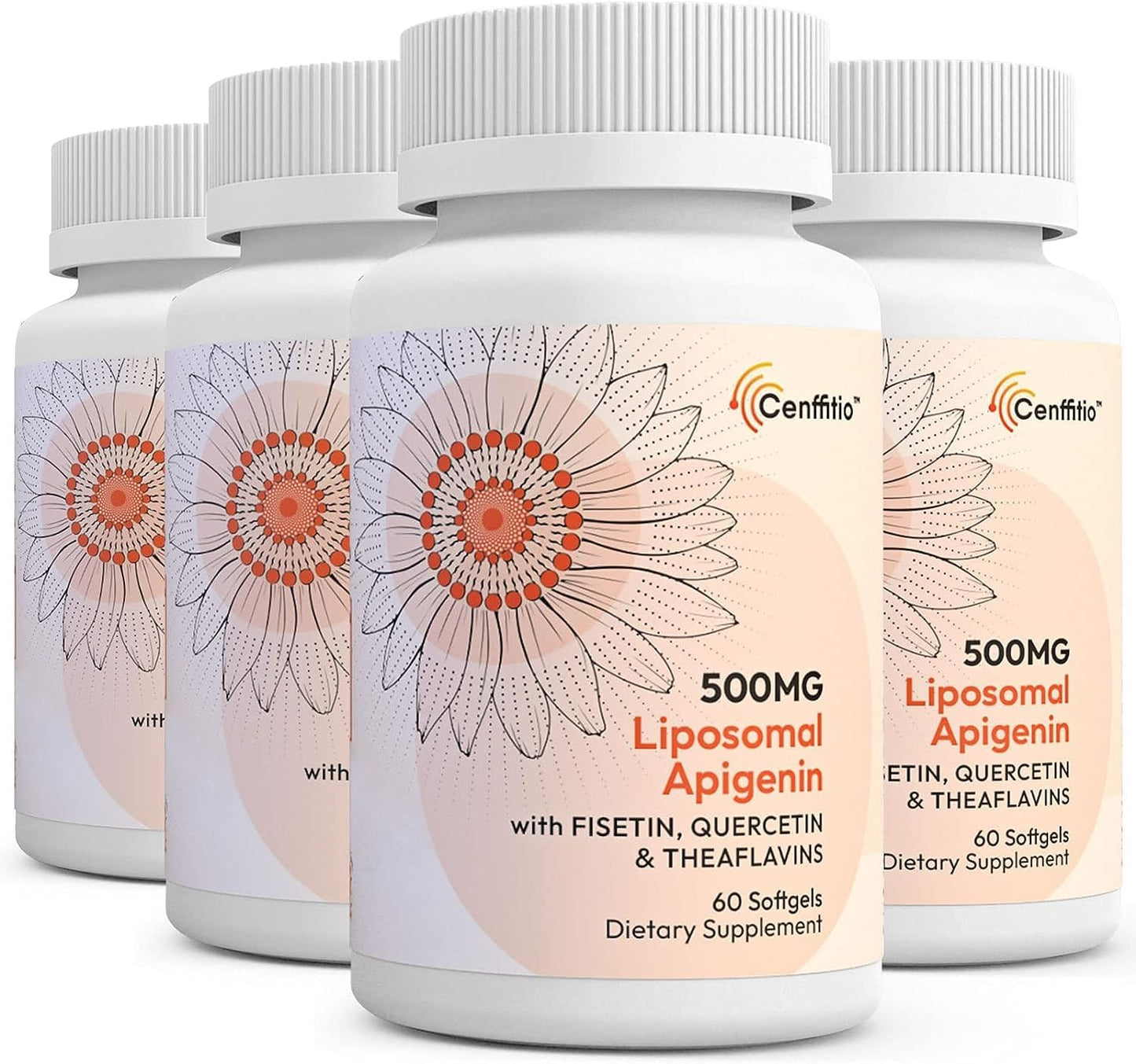 Cenffitio Liposomal Apigenin 500mg - with Fisetin, Quercetin & Theaflavins - 60 Softgels - görsel 9