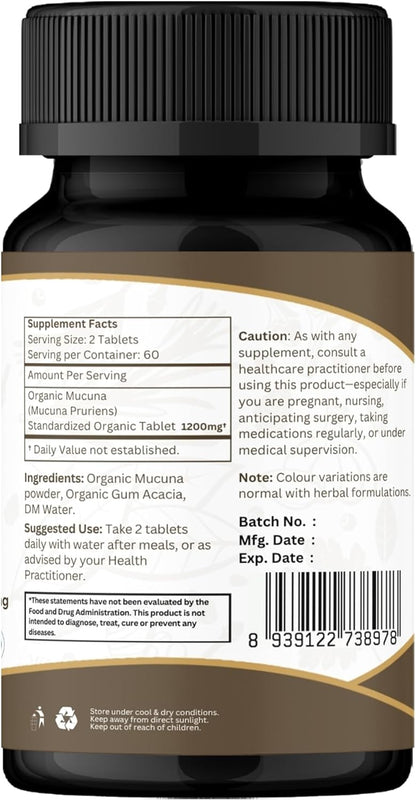 ORGANIC SPREE Mucuna Tablets - Certified – Energy Support: Traditionally valued for its potential to support – Image 8