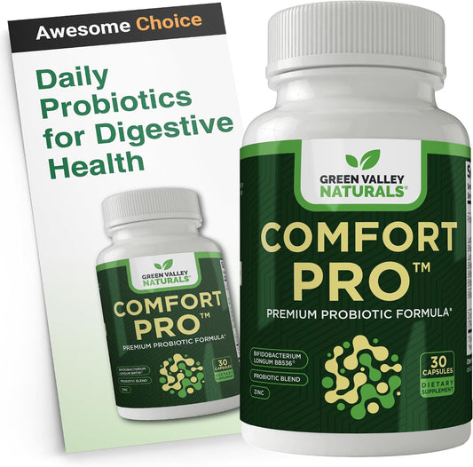 ComfortPro™ Daily Probiotics for Digestive Health | Supports Occasional Constipation & Bloating | with BB536 & Zinc | Gut – Image 1