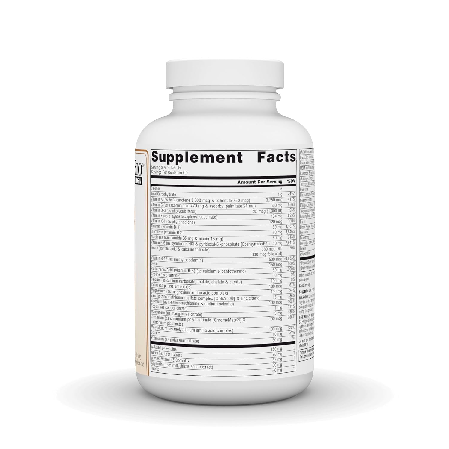 Source Naturals Life Force Multiple Iron Free Daily Multivitamin - 120 Tablets - görsel 3