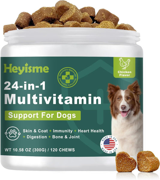 HEYISME Dog Multivitamin with Glucosamine, – Glucosamine & Chondroitin – These joint-friendly compounds help – Image 1