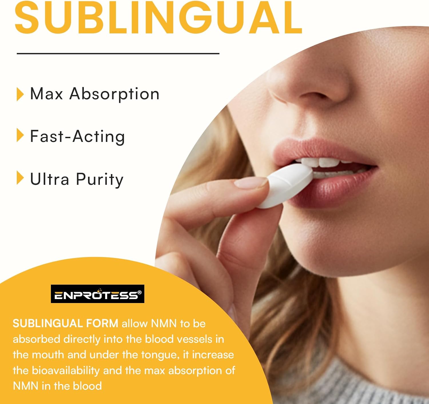 Enprotess Sublingual NMN 500mg Lozenges – 240 Count (240-Day Supply) - görsel 6