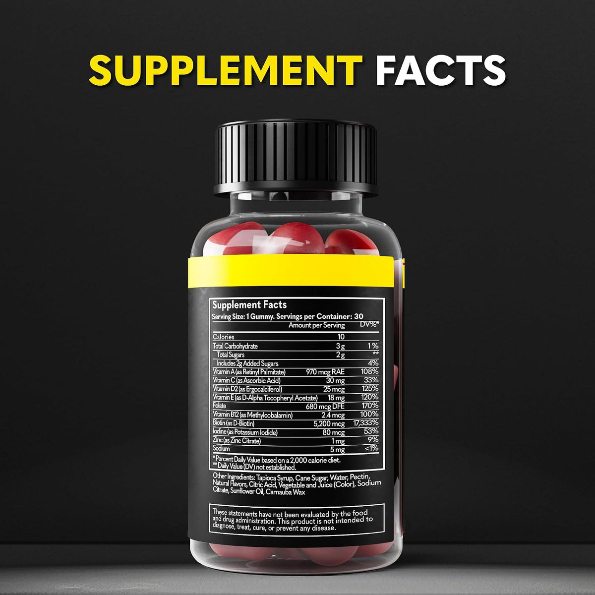The Beard Club Biotin Beard Growth Vitamin Gummies - Hair Supplement for Men - Vitamins B12, E, & C to Support a Thicker – Image 8