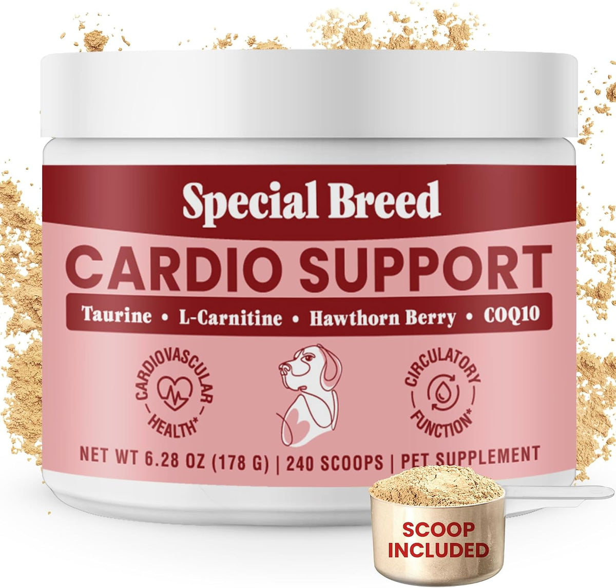 Special Breed Cardio Support for Dogs – – L-Taurine: An amino acid that plays a vital role in heart muscle – Image 9