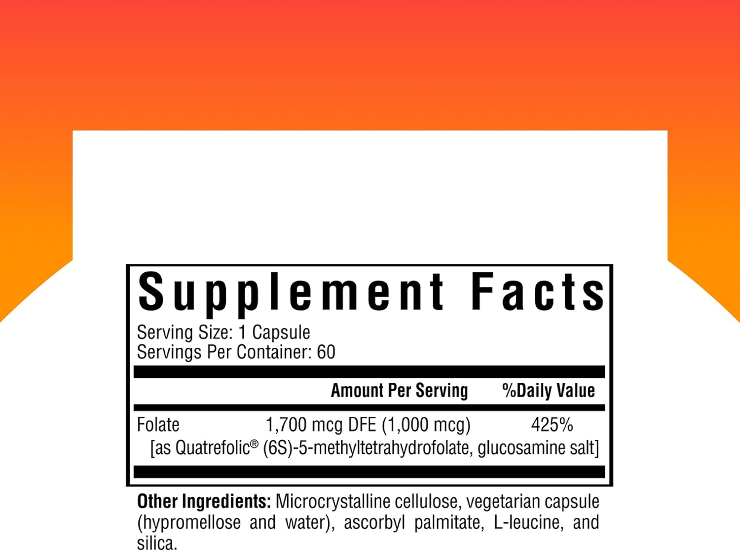Seeking Health L-Methylfolate 1mg – Supports Healthy MTHFR, Mood, and Methylation – 60 Capsules - görsel 2
