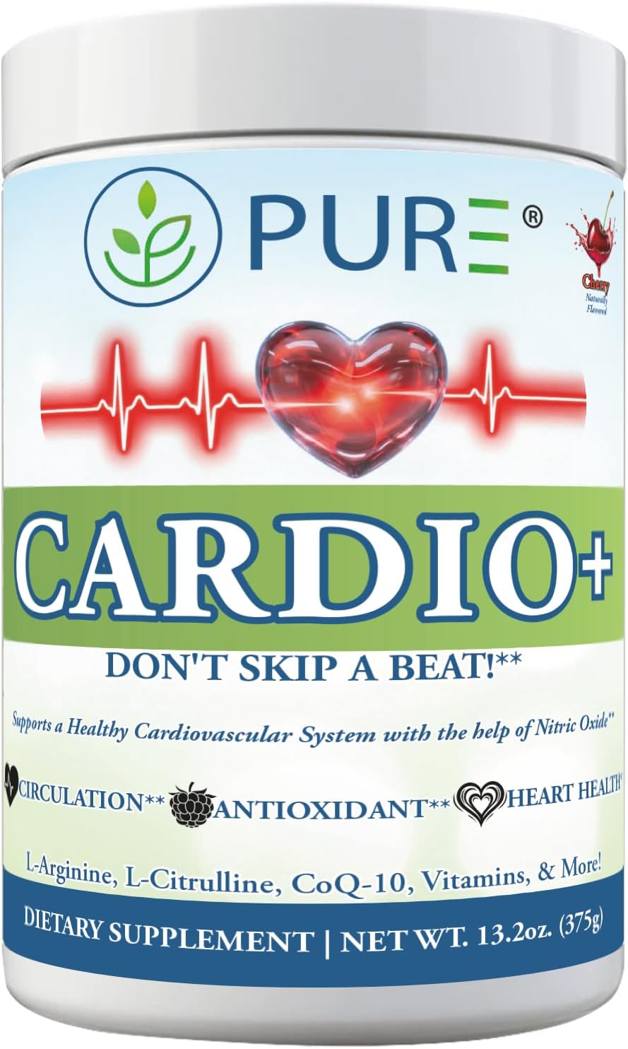 PURE® Cardio+ Nitric Oxide Heart & – L-Citrulline (1000mg): Helps recycle L-Arginine in the body, prolonging – Image 9