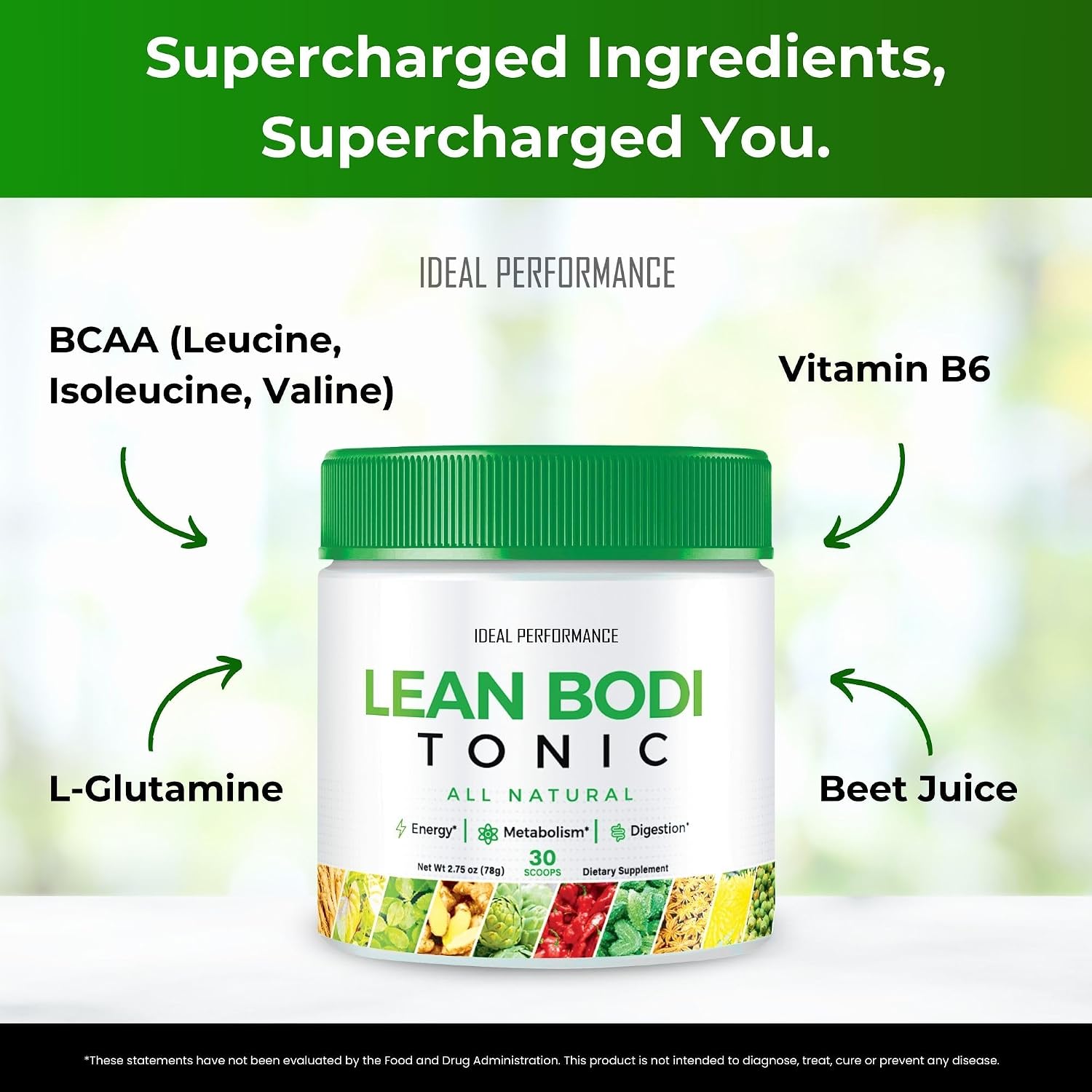 Lean Bodi Tonic Powder Official Formula - Maximum Strength with Vitamin B6 and BCAA (2 Pack) - görsel 6