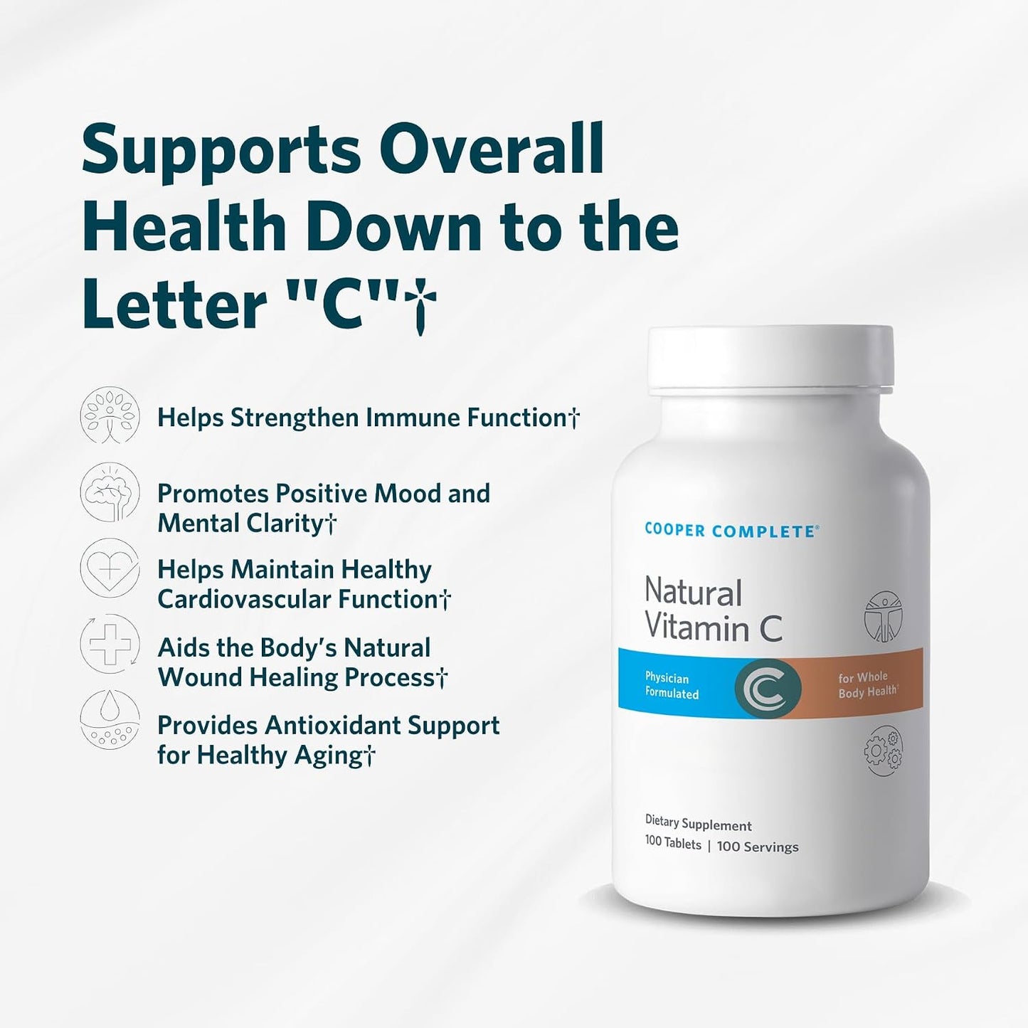 Cooper Complete Natural Vitamin C 1000 mg, 100 Tablets - görsel 4