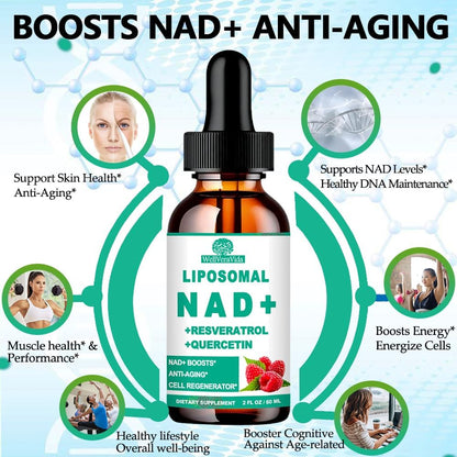 NAD Supplements for Women's & Men, Liposomal – Quercetin (250 mg) – A flavonoid that complements resveratrol and – Image 3