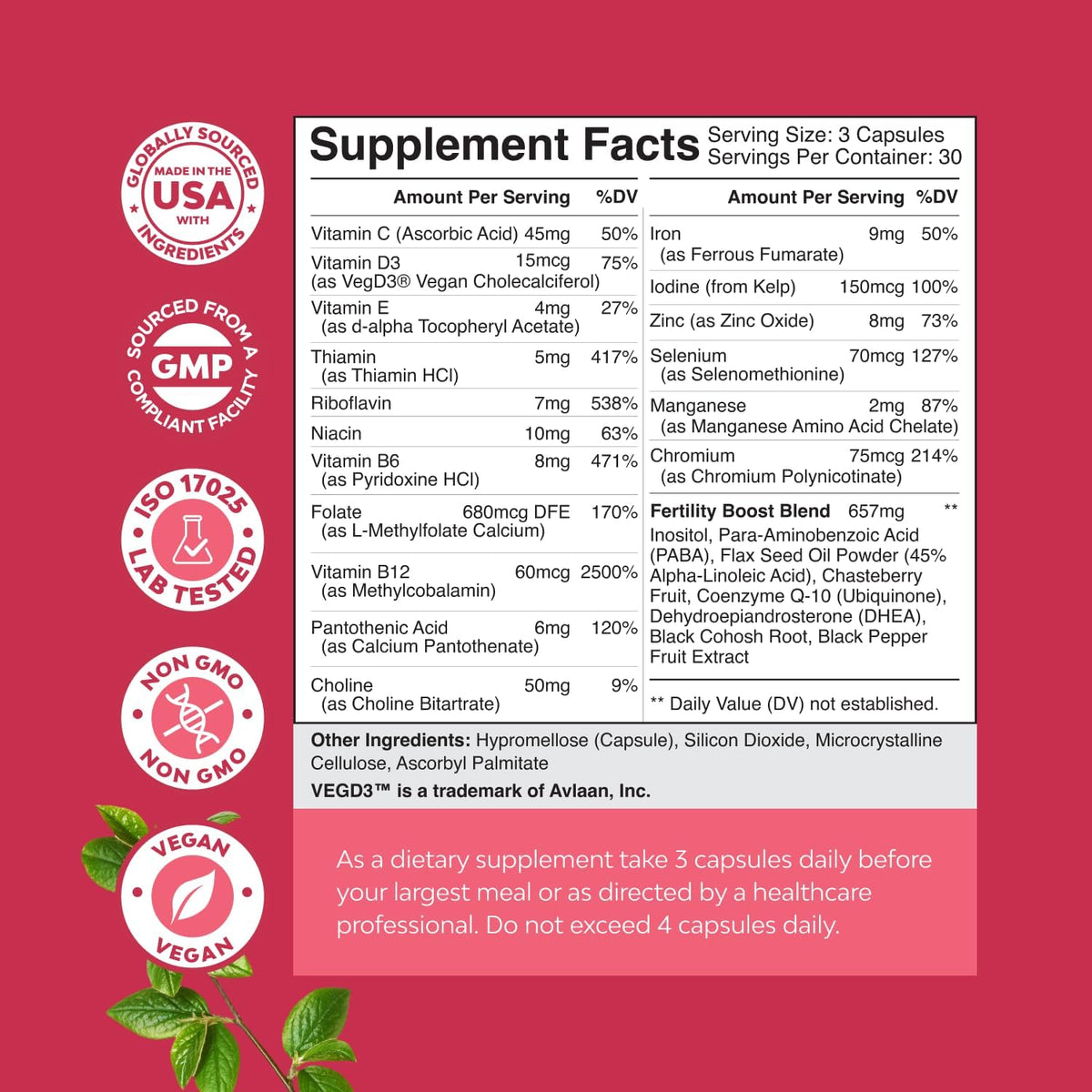 Fertility Supplements for Women's & Men – – For Men: Coenzyme Q10 (CoQ10) is an antioxidant that may support sperm – Image 5