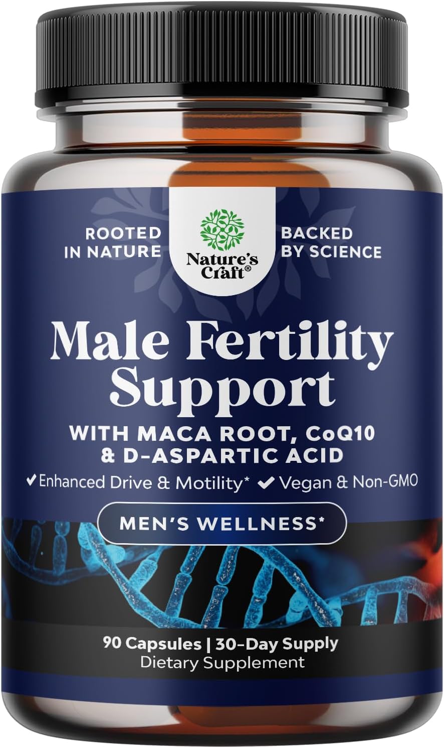 Pre Conception Male Fertility Supplement – Semen Volume Booster with CoQ10, Maca Root, Methyl Folate & D-Aspartic Acid - görsel 1