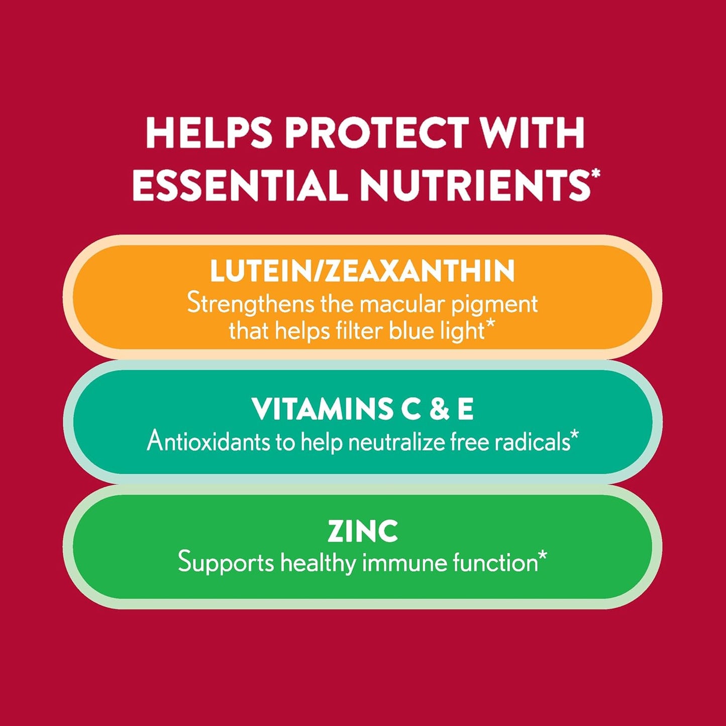 Ocuvite Eye Vitamin & Mineral Supplement, Gummy Multivitamin for Eyes, with Zinc, Vitamin C & E, Lutein & Zeaxanthin, 60 Gummies - görsel 3