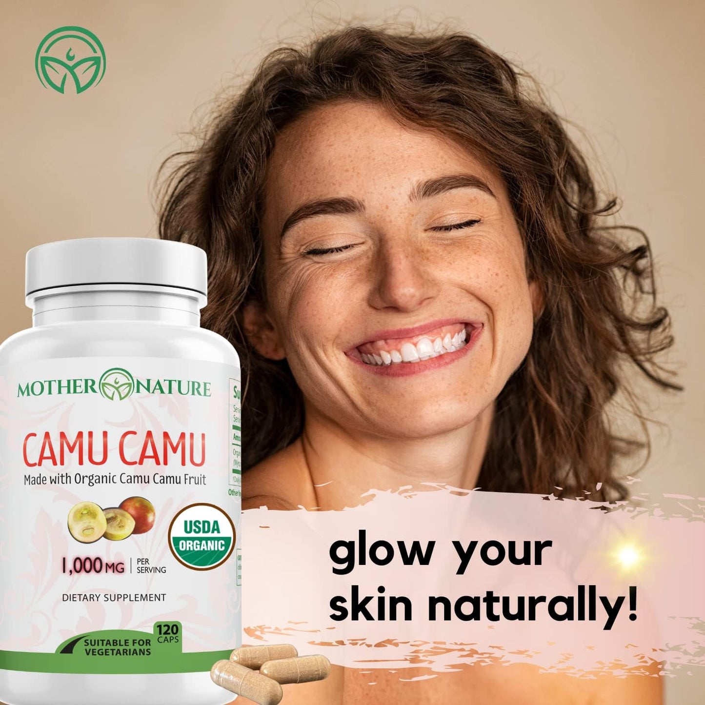 MNO Organic Camu Camu Vitamin C 1000mg, Wholefood Immune Support, 120ct - görsel 5