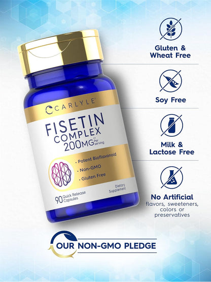 Carlyle Fisetin Complex Supplement – 90 Capsules