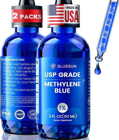 Bluesun Methylene Blue Drops 1% – USP Pharmaceutical Grade – 60 mL (10 mg/mL) – Image 10