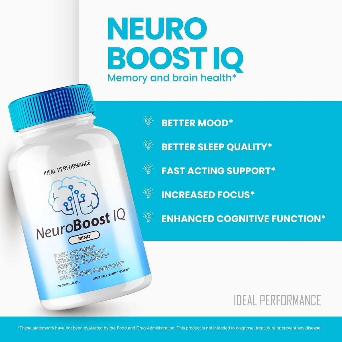 (2 Pack) Neuro Boost IQ Brain Supplement - – Overall cognitive performance – a solid base for learning and solving – Image 3
