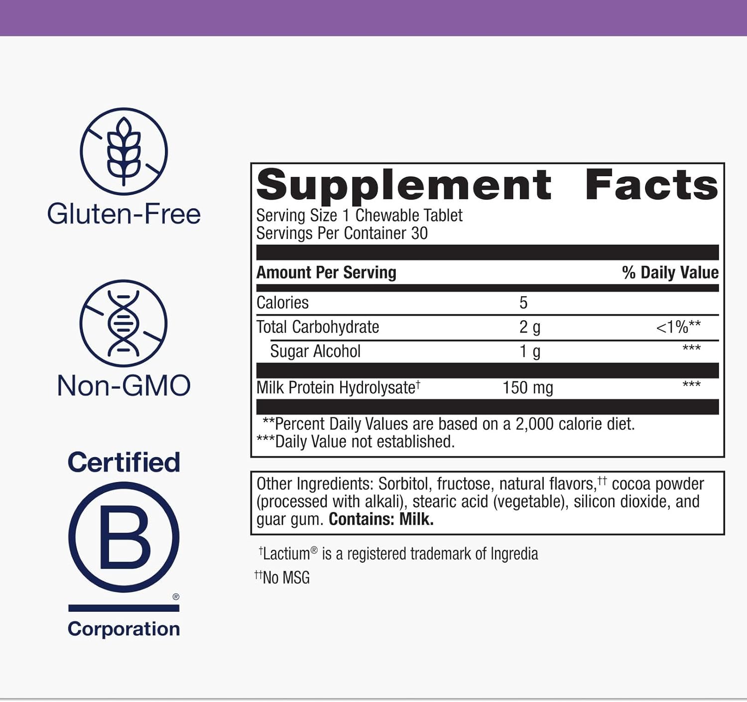 Metagenics NuSera - Chocolate Flavoured Chewable Stress & Calm Support with Lactium - 30 Tablets - görsel 4