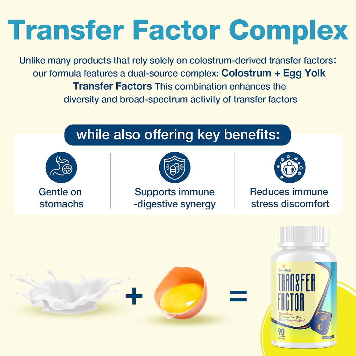 Transfer Factor 1800mg | Colostrum & Egg – Egg Yolk Transfer Factor: A complementary source of transfer factors – Image 2