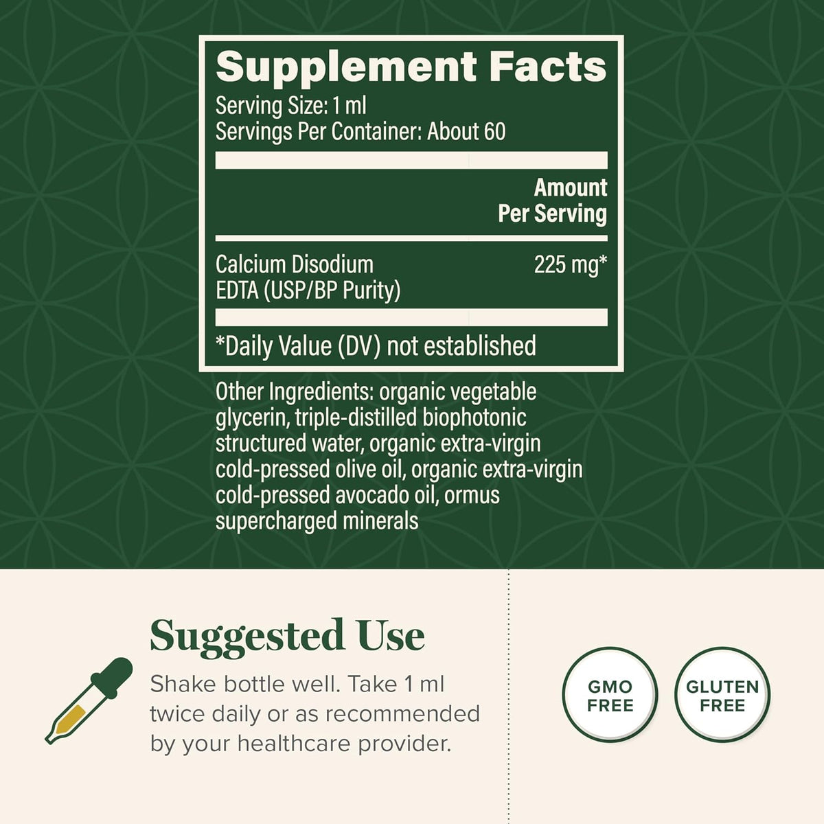 Global Healing Calcium Disodium EDTA - 59 mL – Antioxidant Properties: By reducing the body's toxic burden, EDTA – Image 2