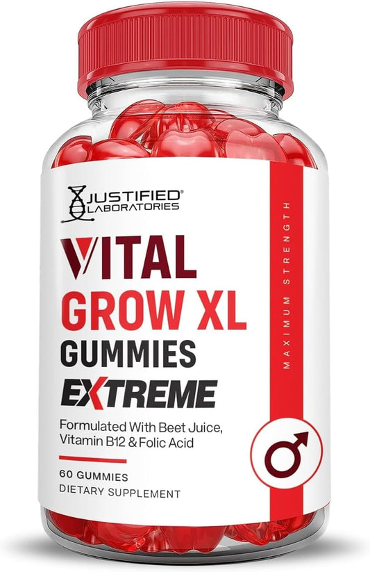 Justified Laboratories Vital Grow XL Gummies – Vegans and vegetarians: B12 is naturally found in animal products, – Image 1