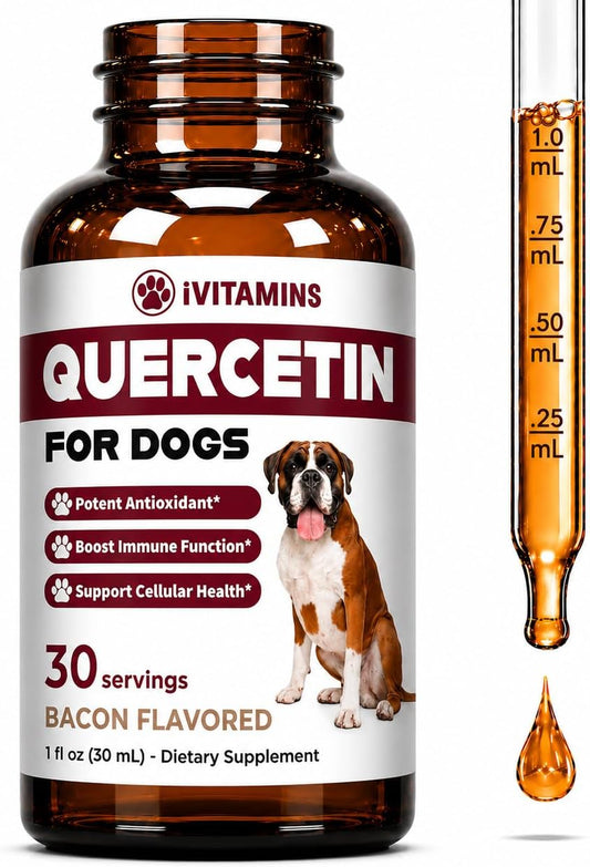 Quercetin for Dogs - Quercetin for Dogs Allergies - Helps Support Immune Health, Allergy Relief, Heart Health & Much More - – Image 1