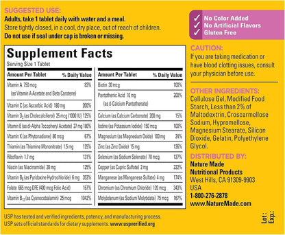 Nature Made Women's Multivitamin 50+ Tablets with Vitamin D, 90 Count