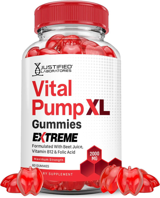 Justified Laboratories Vital Pump XL Extreme – Apple Cider Vinegar (2000mg): Known for its potential digestive and – Image 1