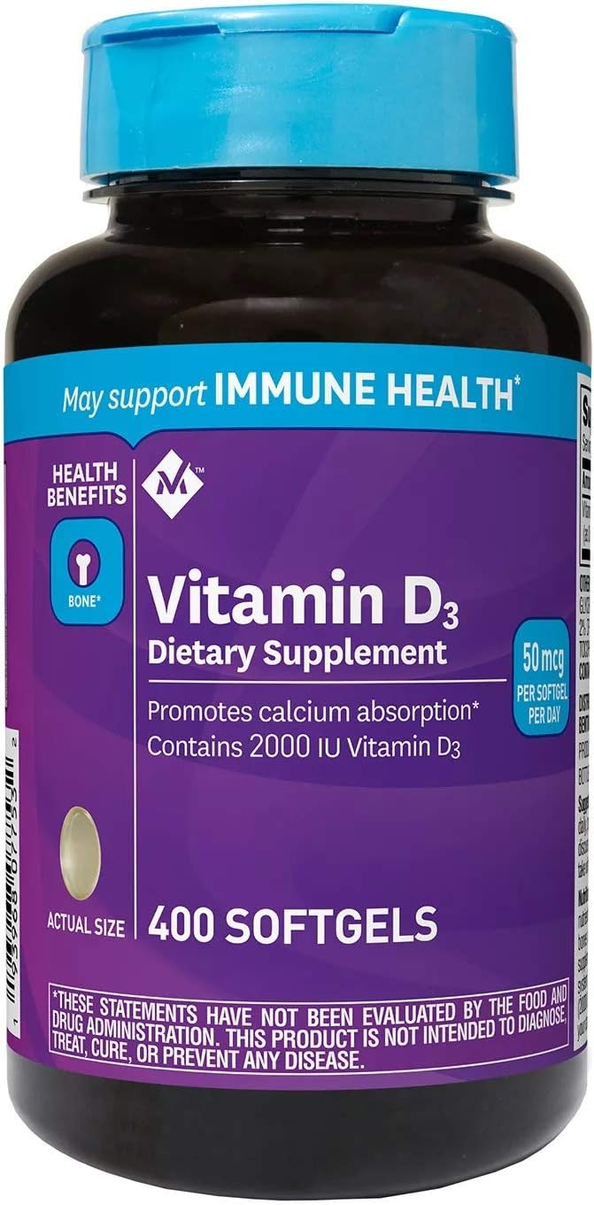 Member's Mark Vitamin D3 50 mcg (2000 IU) Dietary Supplement, 400 Softgels - görsel 1