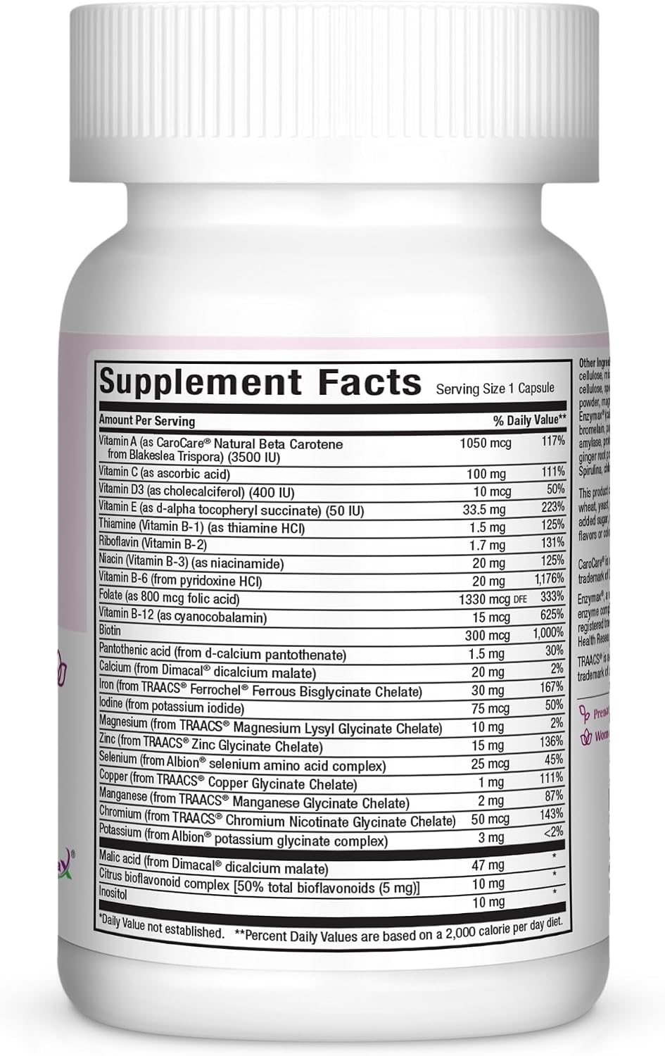 Prenatal Vitamins for Women – Complete Pregnancy Multivitamin with Folic Acid, Iron, Vitamin D3, B12, Zinc & Biotin – Daily Prenatal Support – 120 Capsules - görsel 2